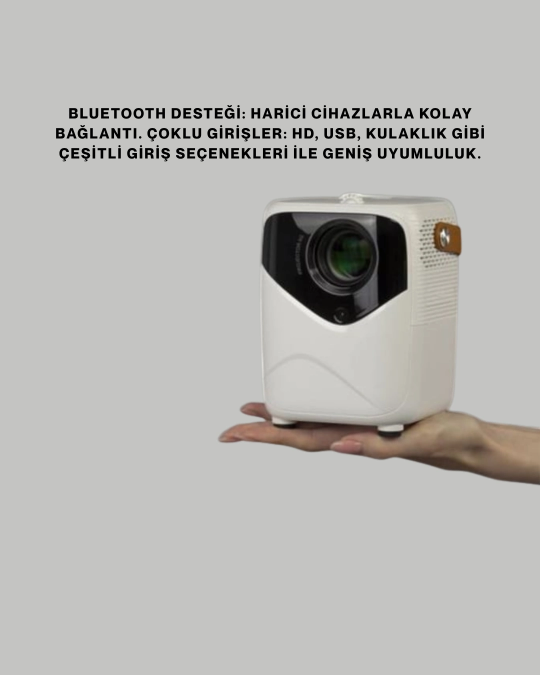 Ultra Hd Çözünürlüklü Taşınabilir Projektör – 1920x1080 Piksel Görüntü Kalitesi (kopya) ( Lisinya )