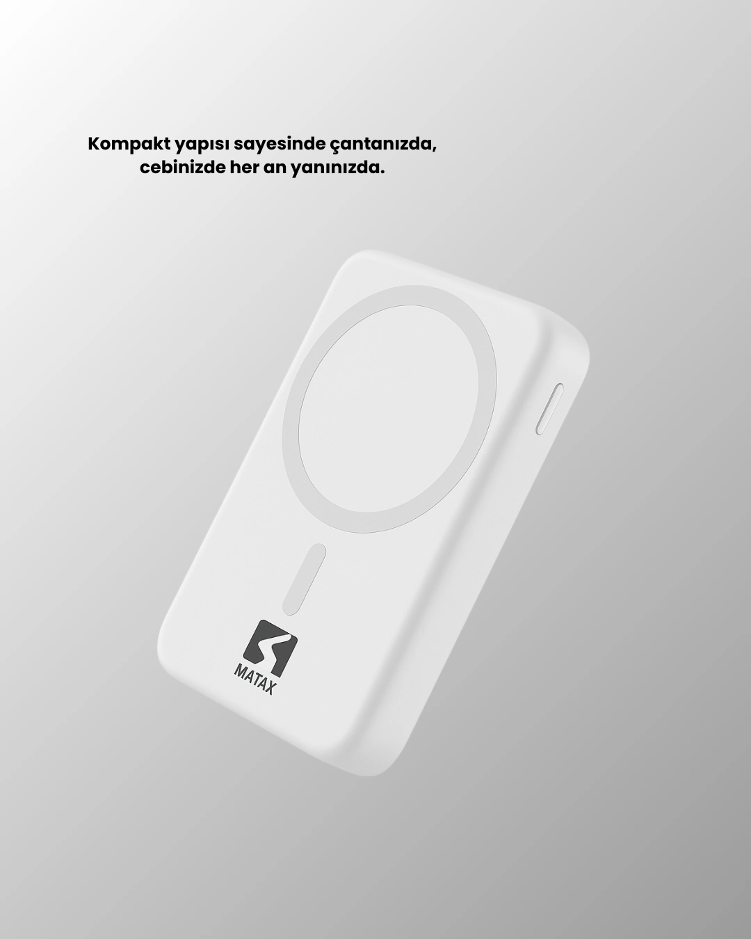 Ultra İnce Manyetik Powerbank – Hızlı Şarj, Güçlü Tutuş, 10000 Mah Kapasite ( Lisinya )