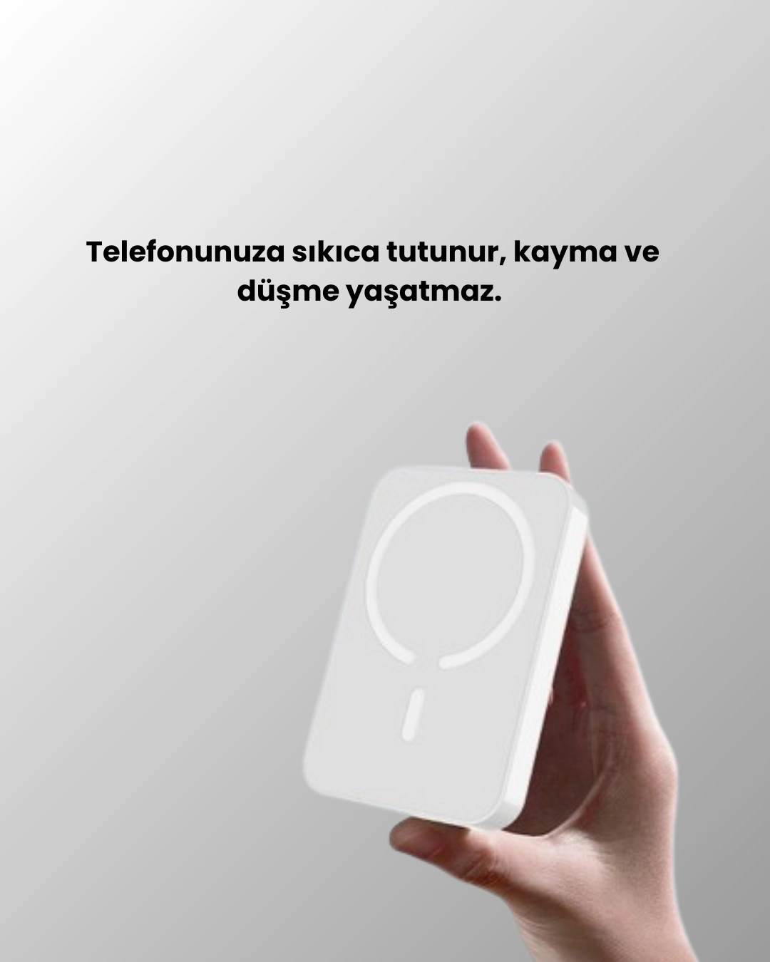 Ultra İnce Manyetik Powerbank – Hızlı Şarj, Güçlü Tutuş, 10000 Mah Kapasite ( Lisinya )