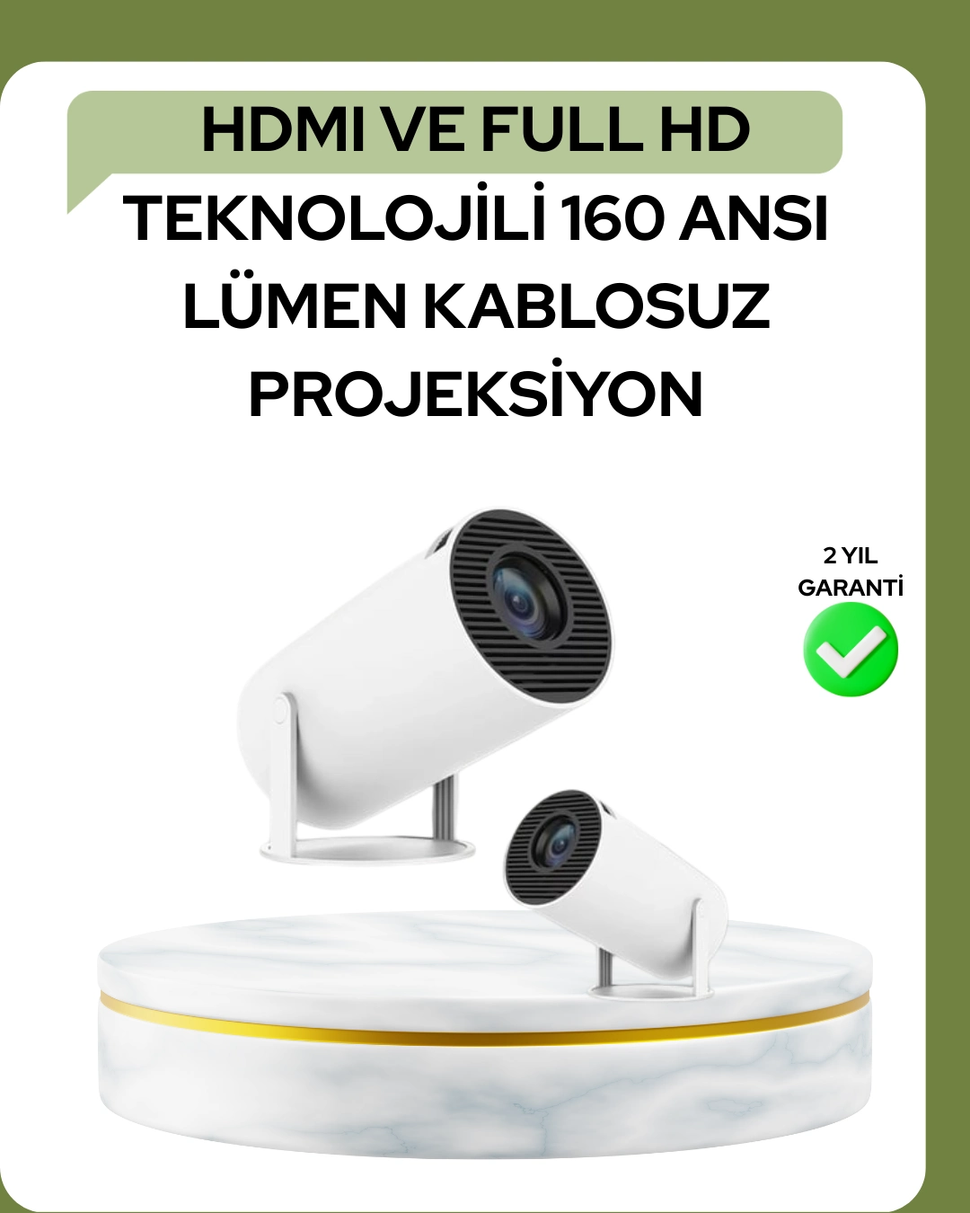 Ultra Pro Full Hd Ve 4k Destekli 130 İnç Projeksiyon Cihazı ( Lisinya )
