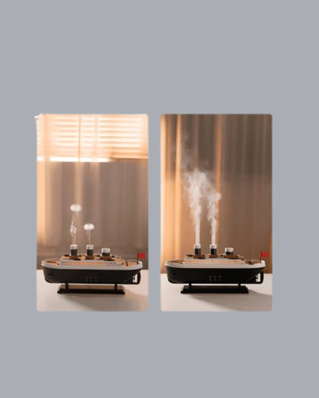 Ultra Sessiz Titanik Gemi Led Işıklı Aroma Difüzörü Oda Nemlendirici ( Lisinya )