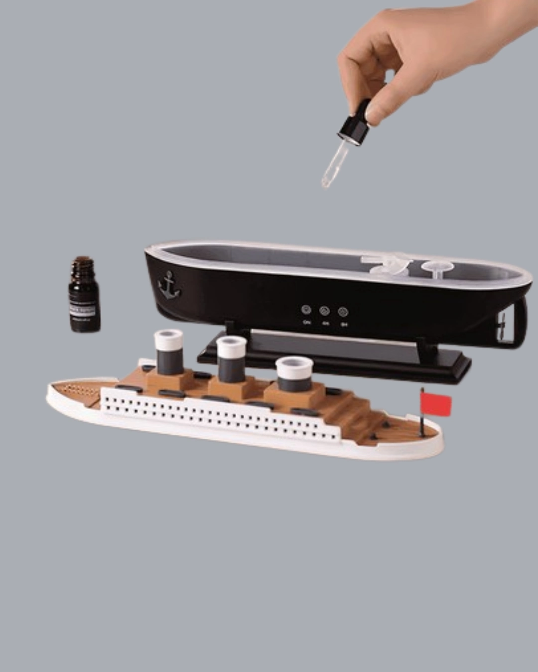 Ultra Sessiz Titanik Gemi Led Işıklı Aroma Difüzörü Oda Nemlendirici ( Lisinya )