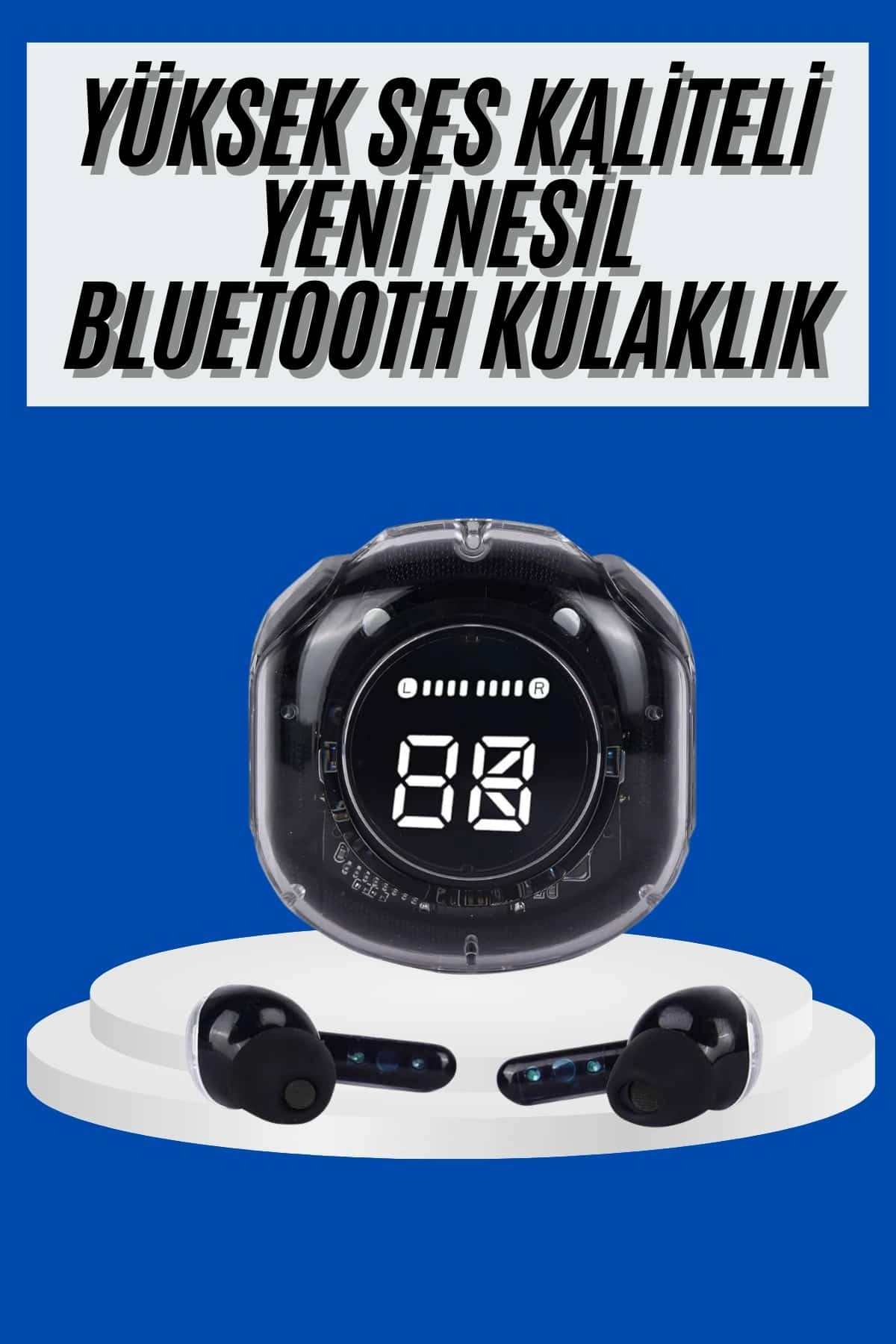Ultrapods Led Göstergeli  Kulaklığı Anc Destekli Bluetooth 5.3 ( Lisinya )