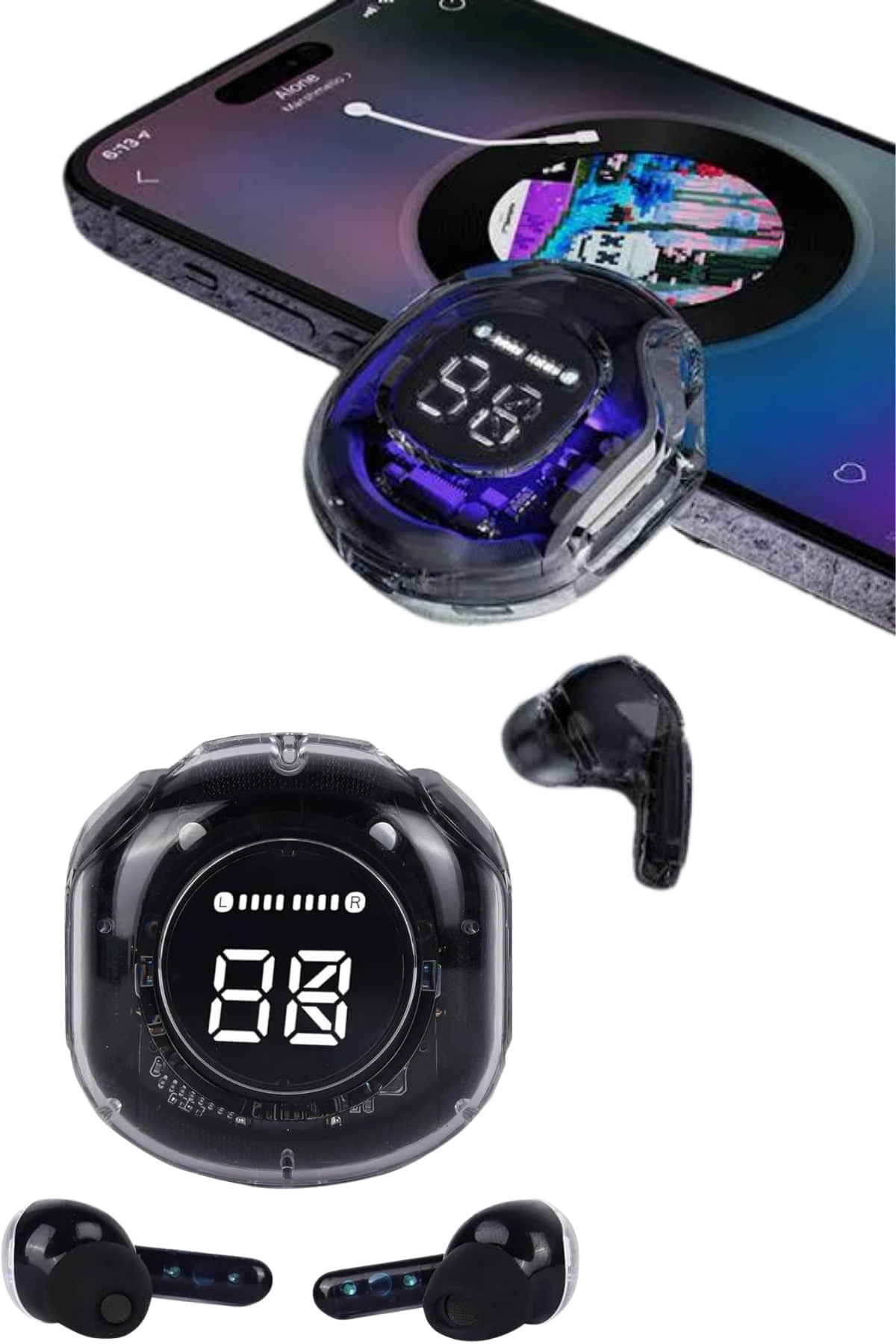 Ultrapods Led Göstergeli  Kulaklığı Anc Destekli Bluetooth 5.3 ( Lisinya )