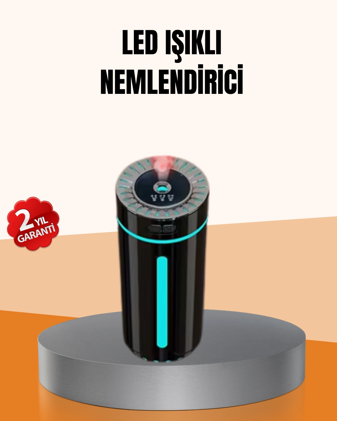Ultrasonik Nemlendirici Led Işıklı Aromaterapi Difüzör Sessiz Çalışma ( Lisinya )