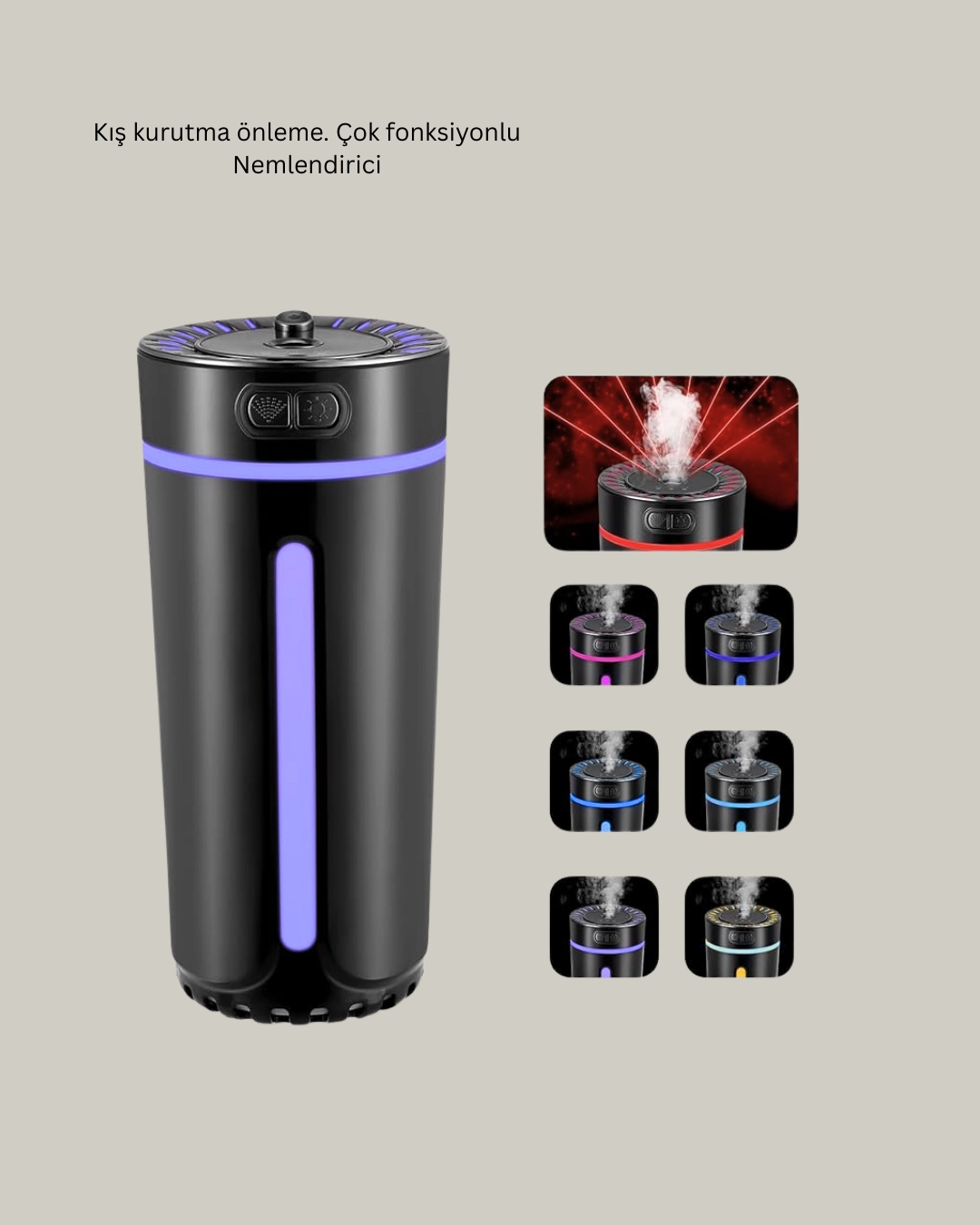 Ultrasonik Nemlendirici Led Işıklı Aromaterapi Difüzör Sessiz Çalışma ( Lisinya ) Ultrasonik Nemlendirici Led Işıklı Aromaterapi Difüzör Sessiz Çalışma ( Lisinya )