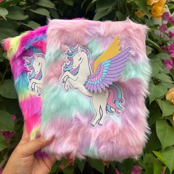 Unicorn Tasarımlı Peluş Hatıra Defteri ( Lisinya ) Unicorn Tasarımlı Peluş Hatıra Defteri ( Lisinya )