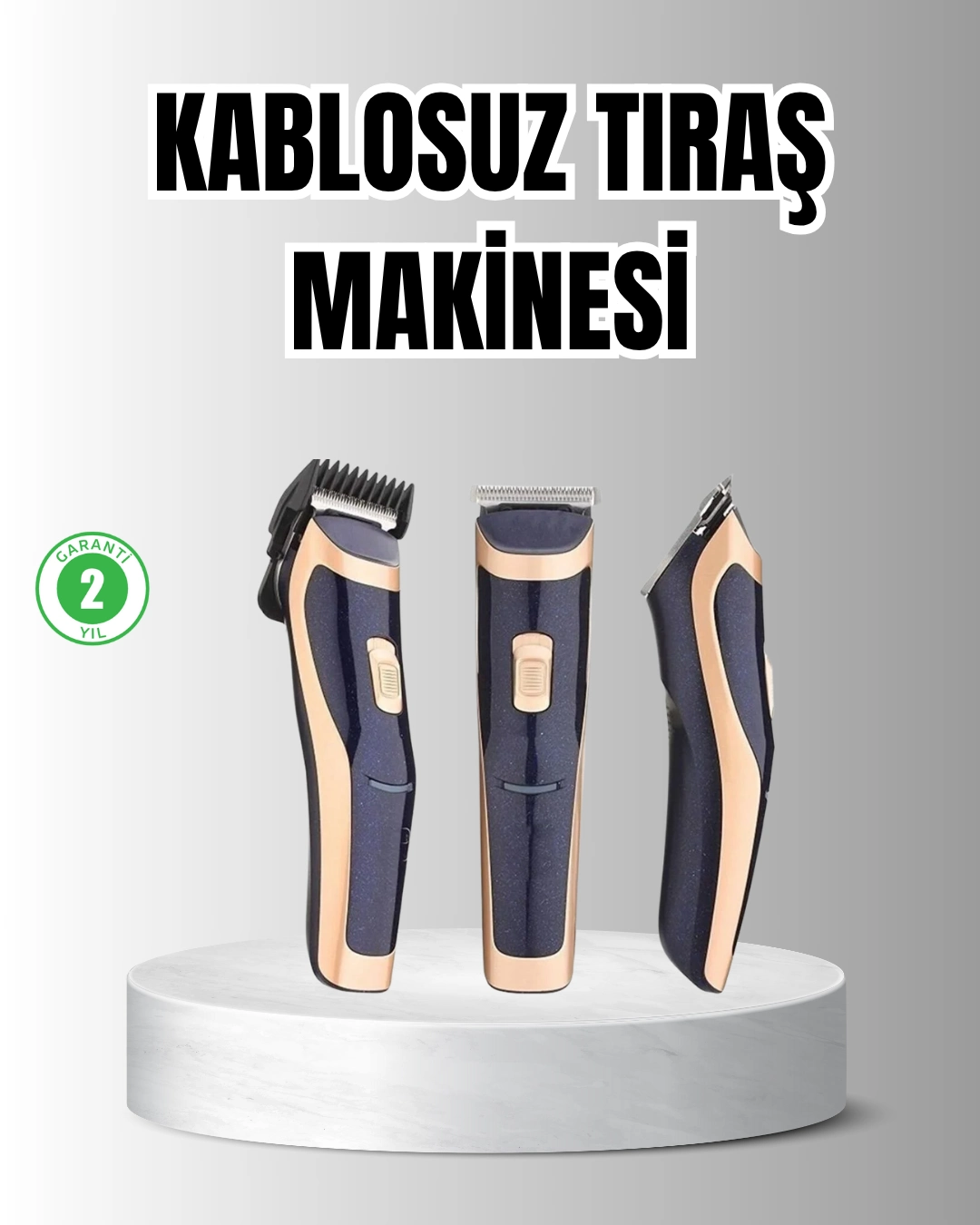 Unisex Şarjlı Saç Ve Sakal Tıraş Makinesi – Ayarlanabilir Tarak Başlıkları, Sessiz Motor ( Lisinya )