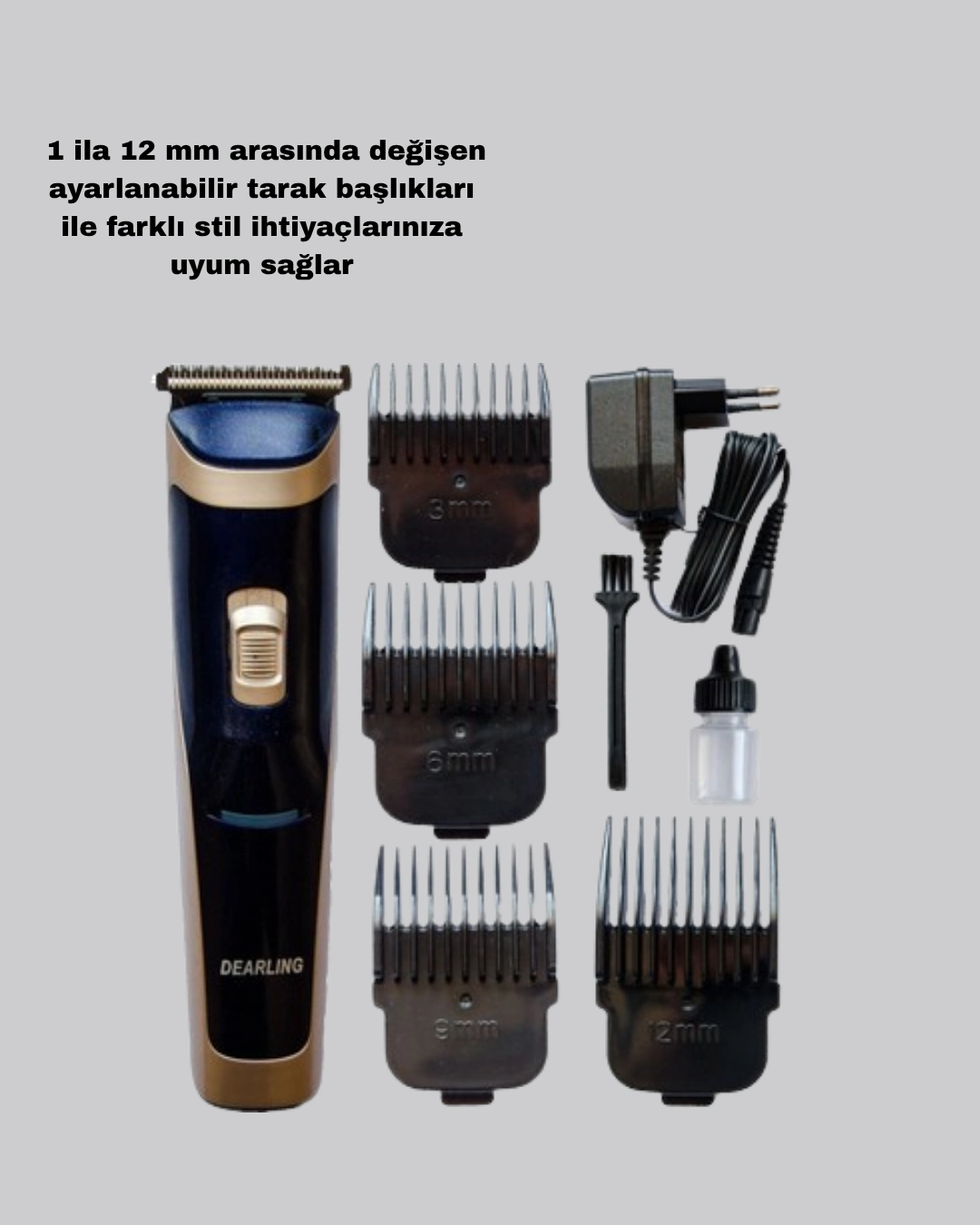 Unisex Şarjlı Saç Ve Sakal Tıraş Makinesi – Ayarlanabilir Tarak Başlıkları, Sessiz Motor ( Lisinya )