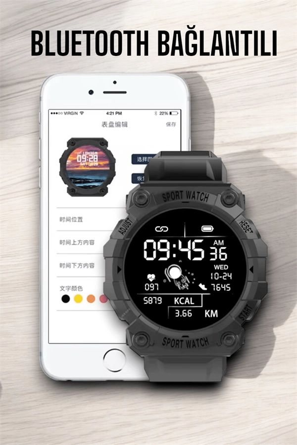 Unisex Tasarımıyla Klasik Ve Spor Kombinlere Uygun Akıllı Saat ( Lisinya )