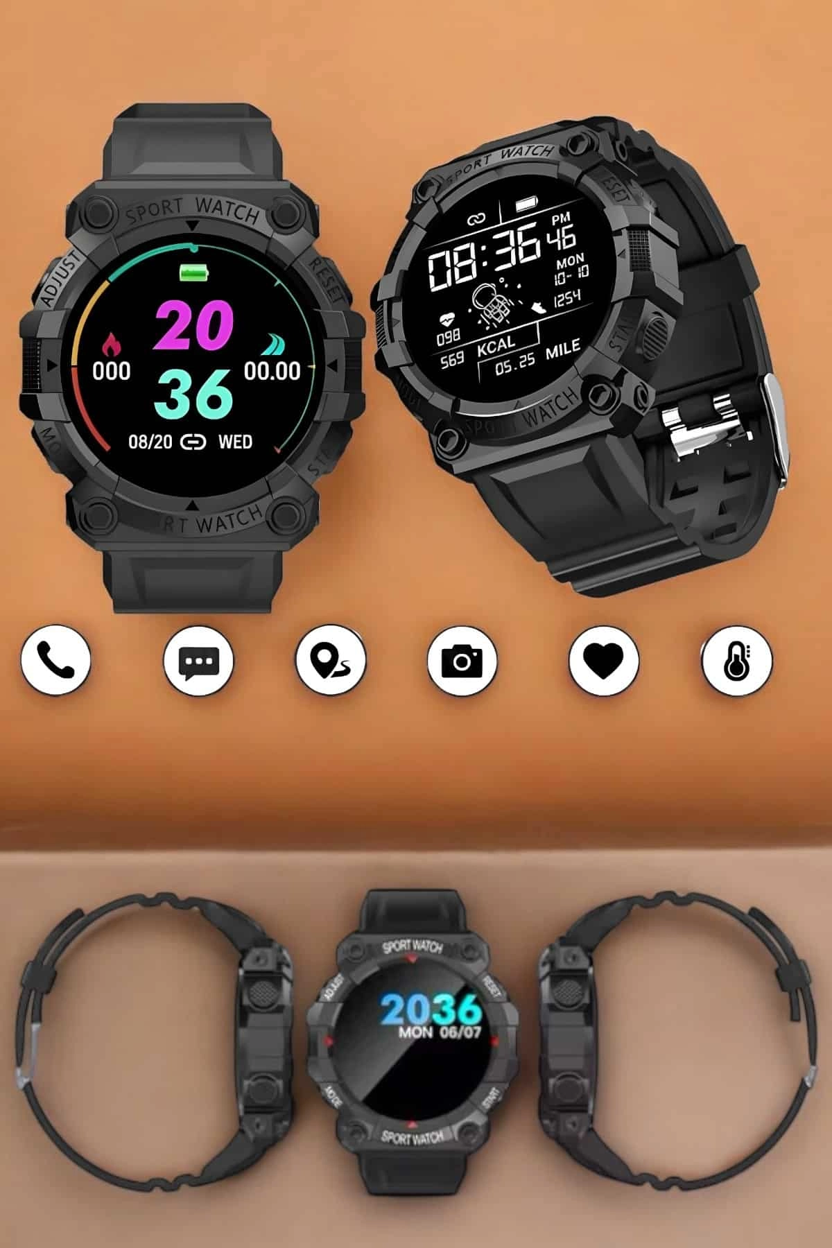 Unisex Tasarımıyla Klasik Ve Spor Kombinlere Uygun Akıllı Saat ( Lisinya )