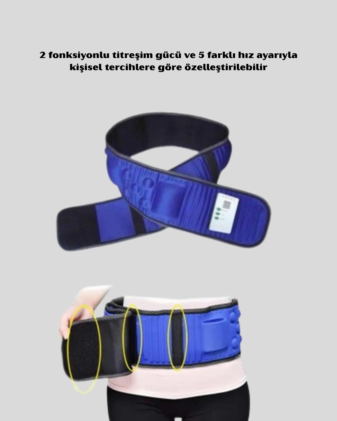 Unisex Titreşimli Masaj Aleti – Ayarlanabilir Hız Ve Fonksiyonlu Kemer Tasarımı ( Lisinya )