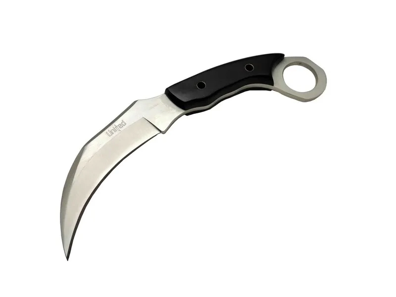 United Claw Cutter Karambit Uk 1 Siyah Outdoor Bıçak 17cm - Kılıflı, Plastik Sap ( Lisinya )