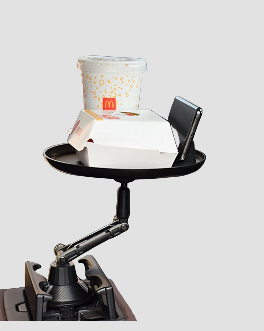 Universal Araç İçi Bardaklık Tepsisi 9 İnç Yemek Alanı Ve Telefon Standlı ( Lisinya )