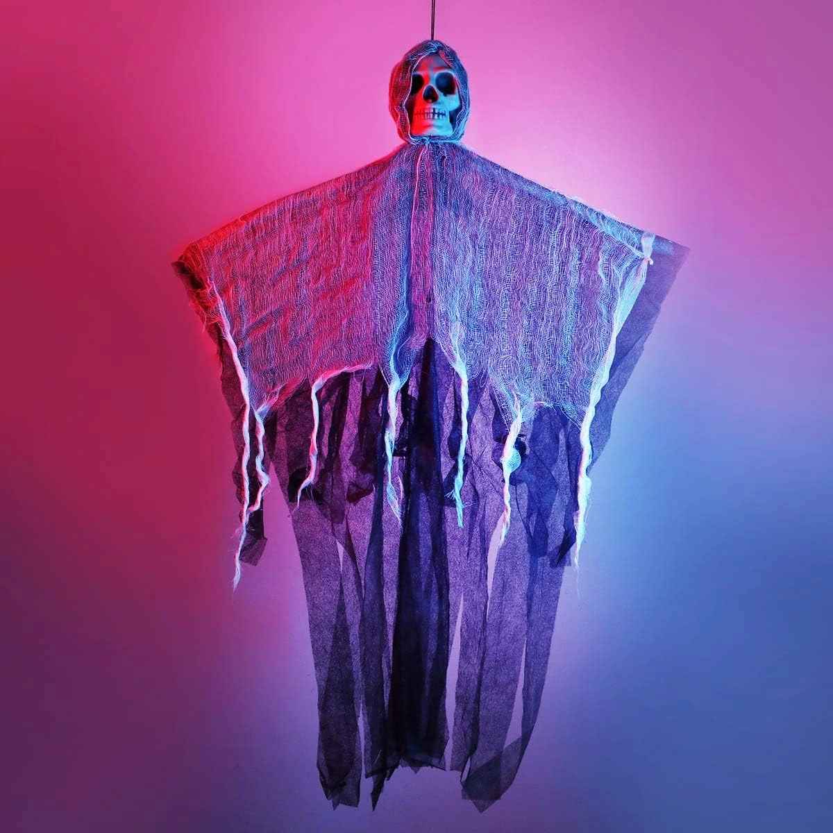 Ürpertici Kuru Kafa Hayalet Saçaklı Dekor ( Lisinya ) Ürpertici Kuru Kafa Hayalet Saçaklı Dekor ( Lisinya )