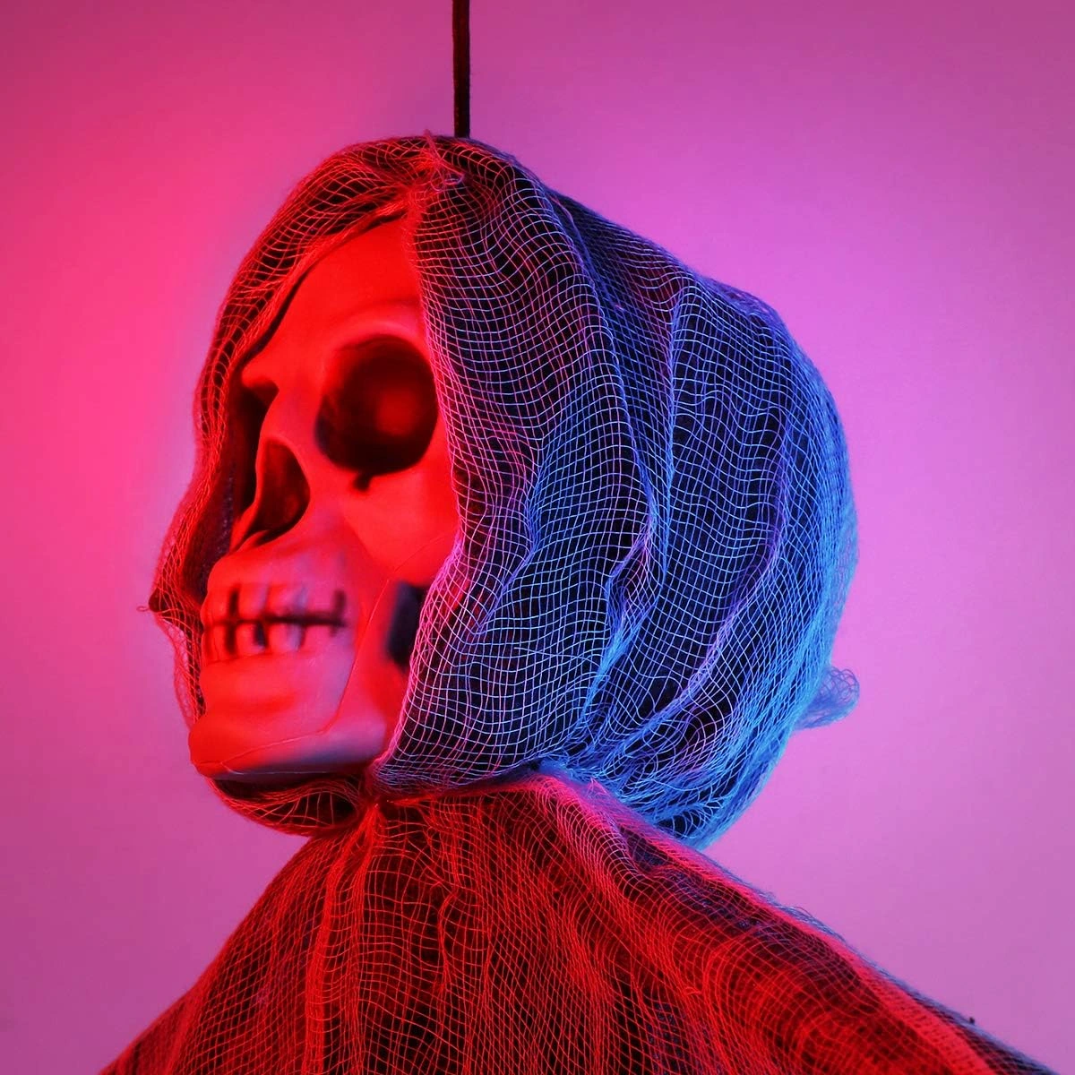 Ürpertici Kuru Kafa Hayalet Saçaklı Dekor ( Lisinya ) Ürpertici Kuru Kafa Hayalet Saçaklı Dekor ( Lisinya )