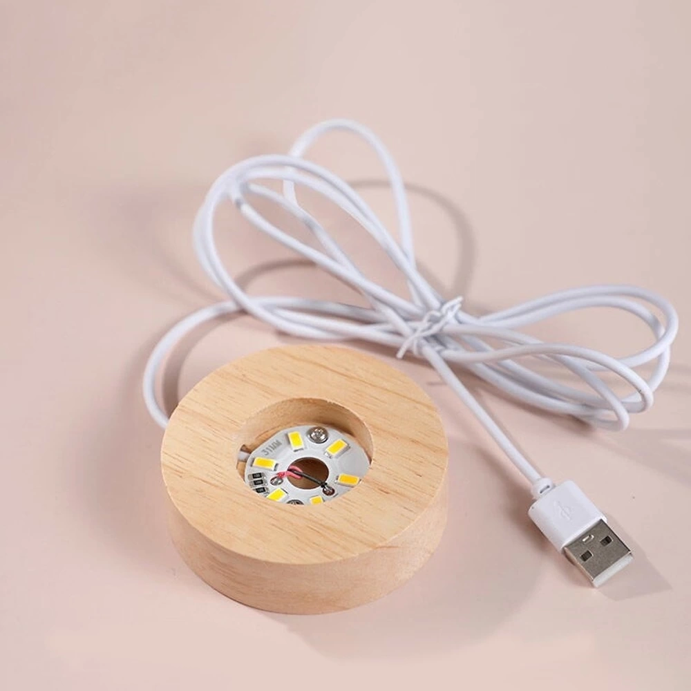 Usb&039li Ahşap Altlıklı Kalp Tasarımlı Cam Küre ( Lisinya )