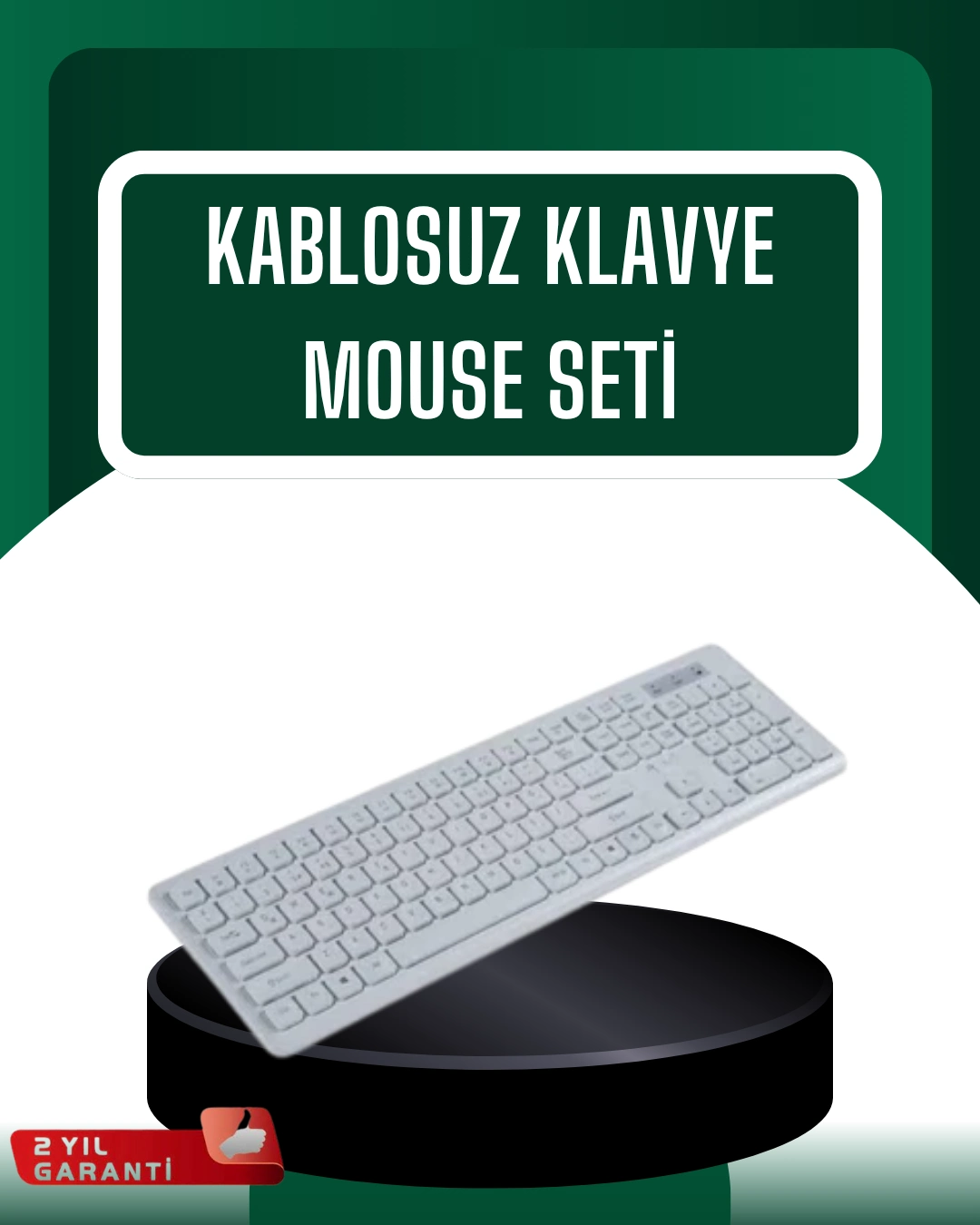 Usb Alıcılı Kablosuz Klavye Mouse - Geniş Uyumluluk, Sessiz Tuşlar ( Lisinya )