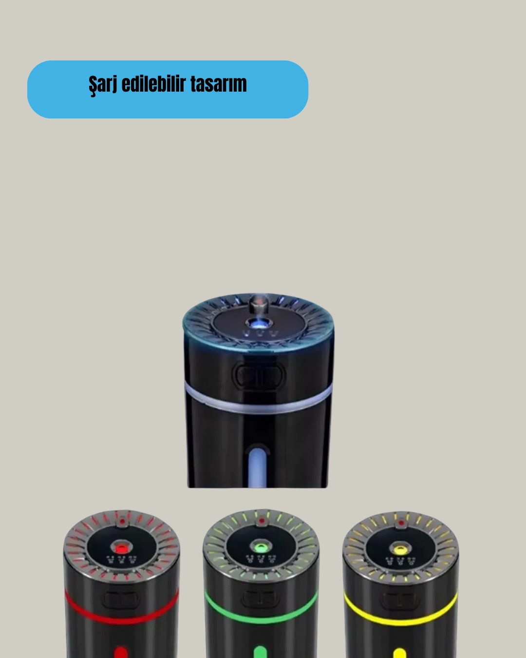 Usb Aromaterapi Difüzör Ultrasonik Hava Nemlendirici Led Gece Lambalı ( Lisinya )