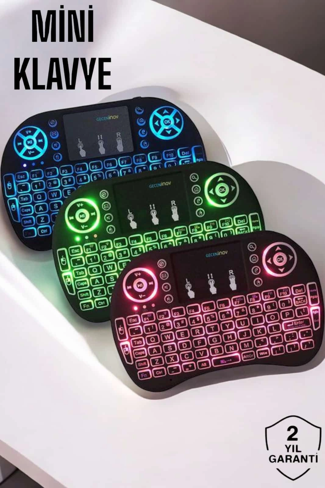Usb Bağlantılı Mini Q Klavye Işıklı Tüm Cihazlara Uyumlu ( Lisinya )