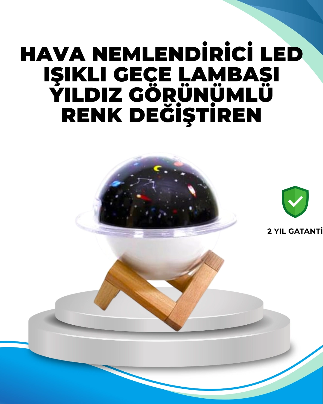 Usb Bağlantılı Projektör Işıklı Taşınabilir Mini Hava Nemlendirici Ve Aroma Difüzörü ( Lisinya )