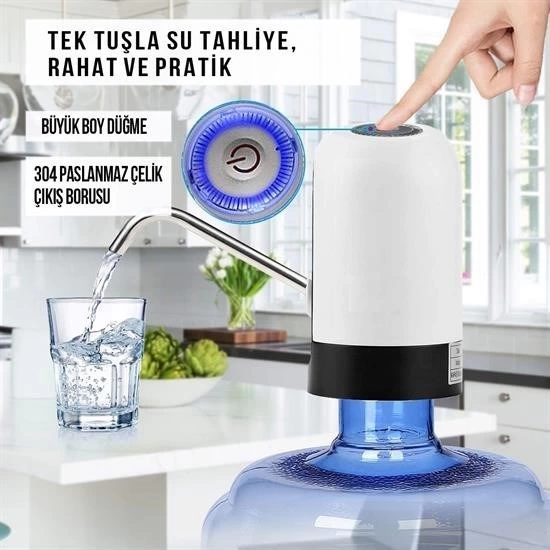 Usb İle Şarj Edilebilir Elektrikli Otomatik Damacana Su Pompası ( Lisinya ) Usb İle Şarj Edilebilir Elektrikli Otomatik Damacana Su Pompası ( Lisinya )