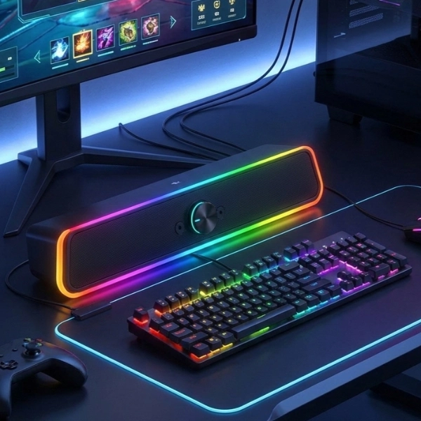 Usb Jak Ve Mikrofon Çıkışlı Rgb Hoparlör ( Lisinya )
