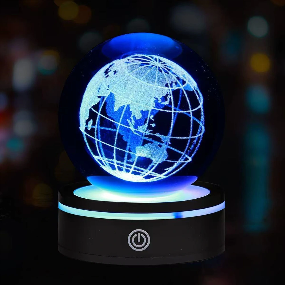 Usb'li Dünya Tasarımlı Dönen Cam Küre ( Lisinya ) Usb'li Dünya Tasarımlı Dönen Cam Küre ( Lisinya )