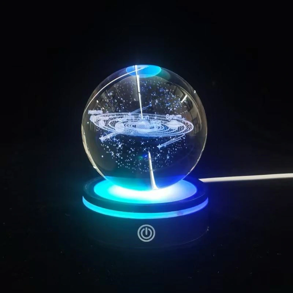 Usb'li Gezegenler Tasarımlı Dönen Cam Küre ( Lisinya ) Usb'li Gezegenler Tasarımlı Dönen Cam Küre ( Lisinya )