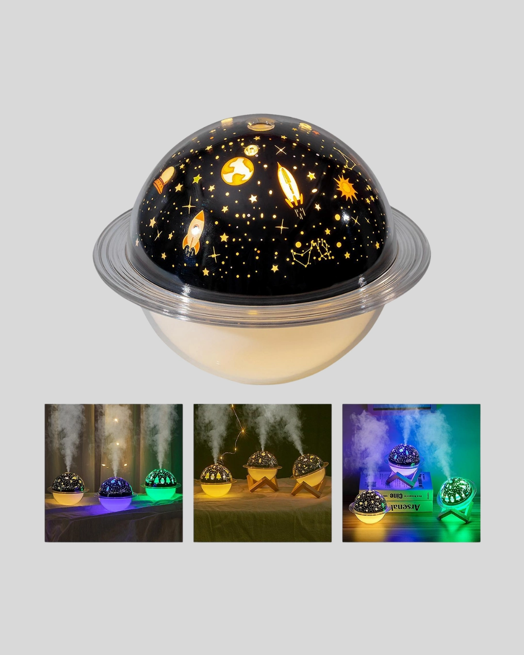 Usb Projeksiyon Gece Lambası Ve Hava Nemlendirici – Aromaterapi Destekli, Taşınabilir Mini ( Lisinya )