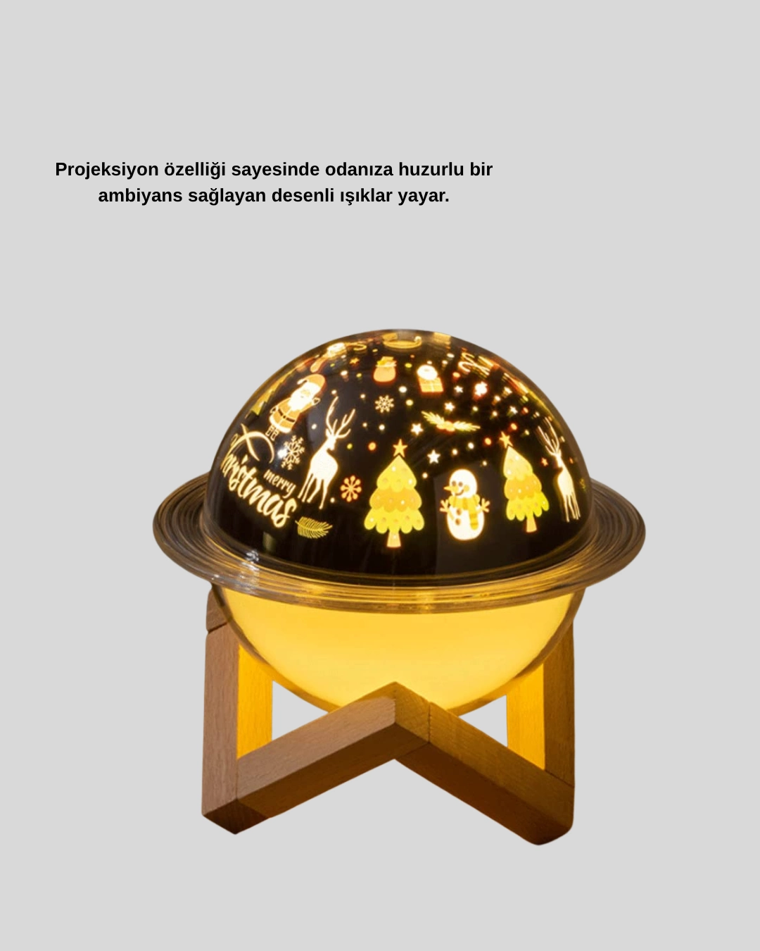 Usb Projeksiyon Gece Lambası Ve Hava Nemlendirici – Aromaterapi Destekli, Taşınabilir Mini ( Lisinya )