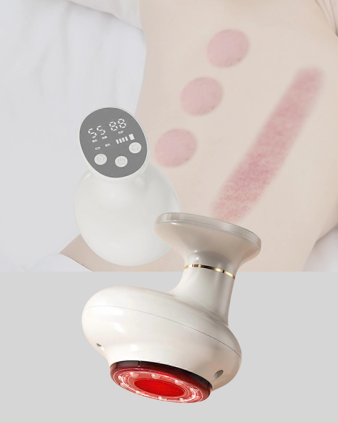 Usb Şarjlı 3 Fonksiyonlu Masaj Aleti Kupa Terapisi Ve Gua Sha ( Lisinya )