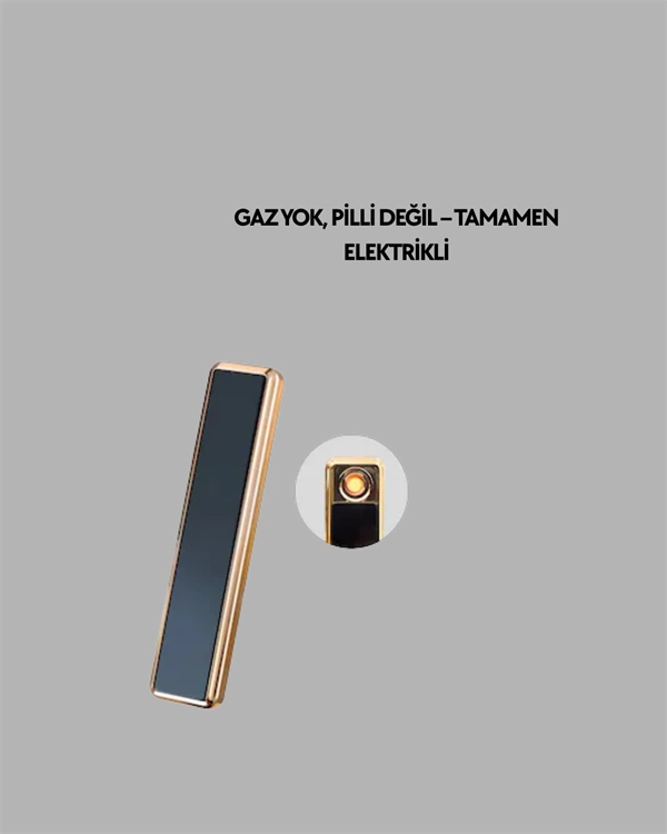 Usb Şarjlı Alevsiz Elektronik Çakmak – Rüzgara Dayanıklı, Gazsız, Güvenli Kullanım ( Lisinya )