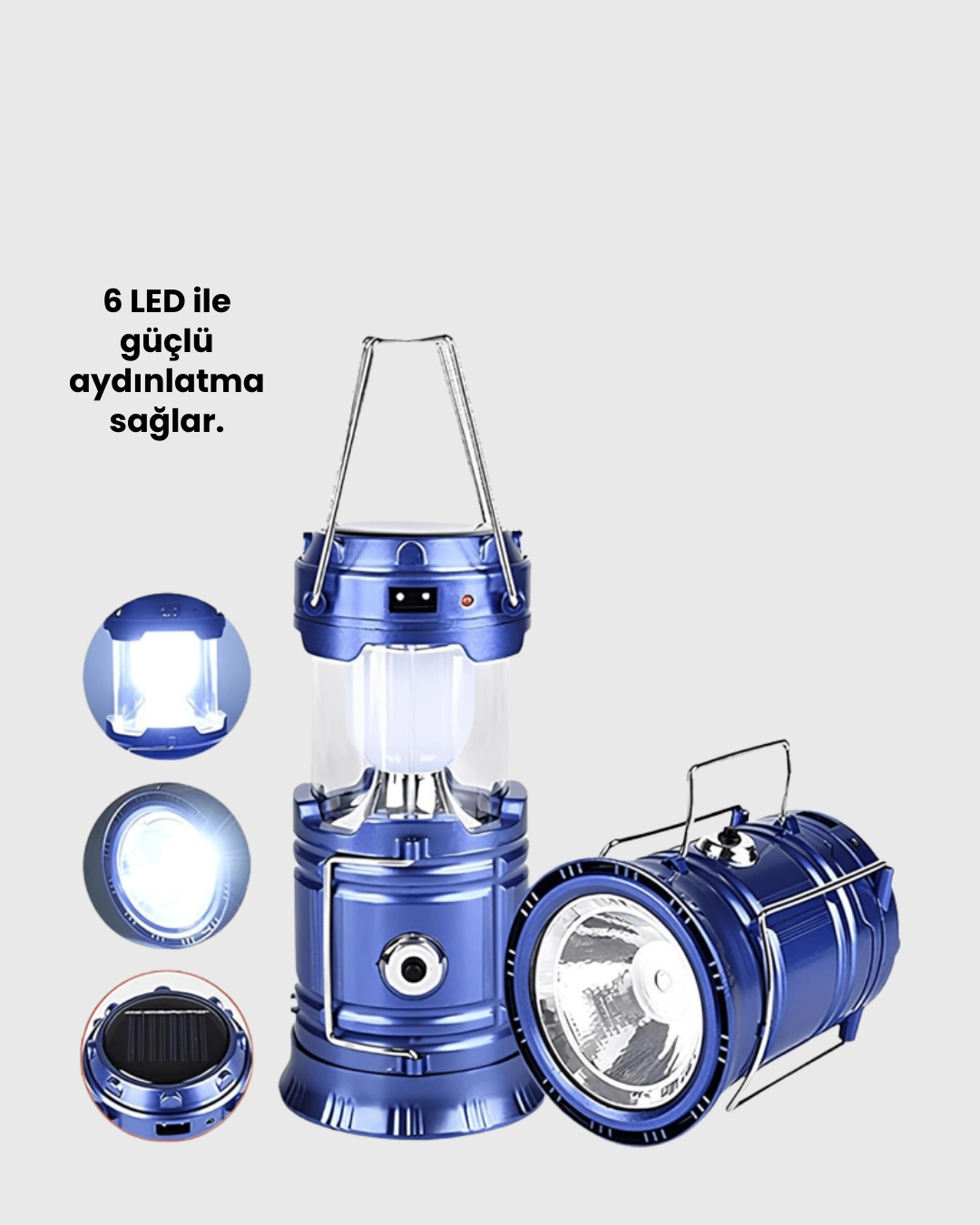 Usb Şarjlı Çok Fonksiyonlu Kamp Feneri – Taşınabilir Ve Dayanıklı ( Lisinya )