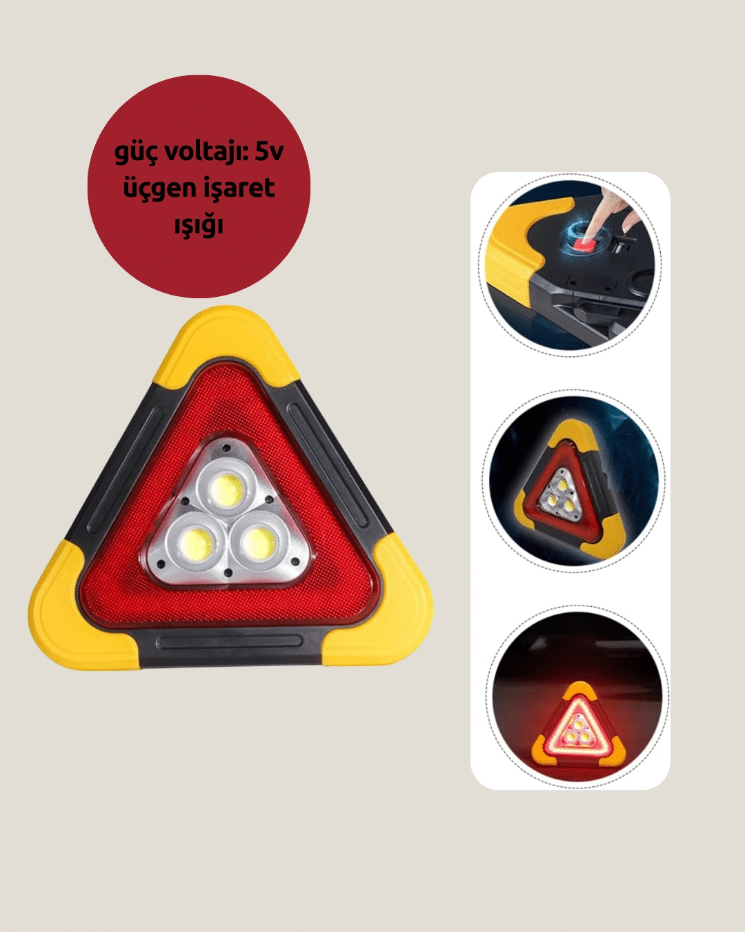 Usb Şarjlı Çok Modlu Acil Durum Feneri ( Lisinya )