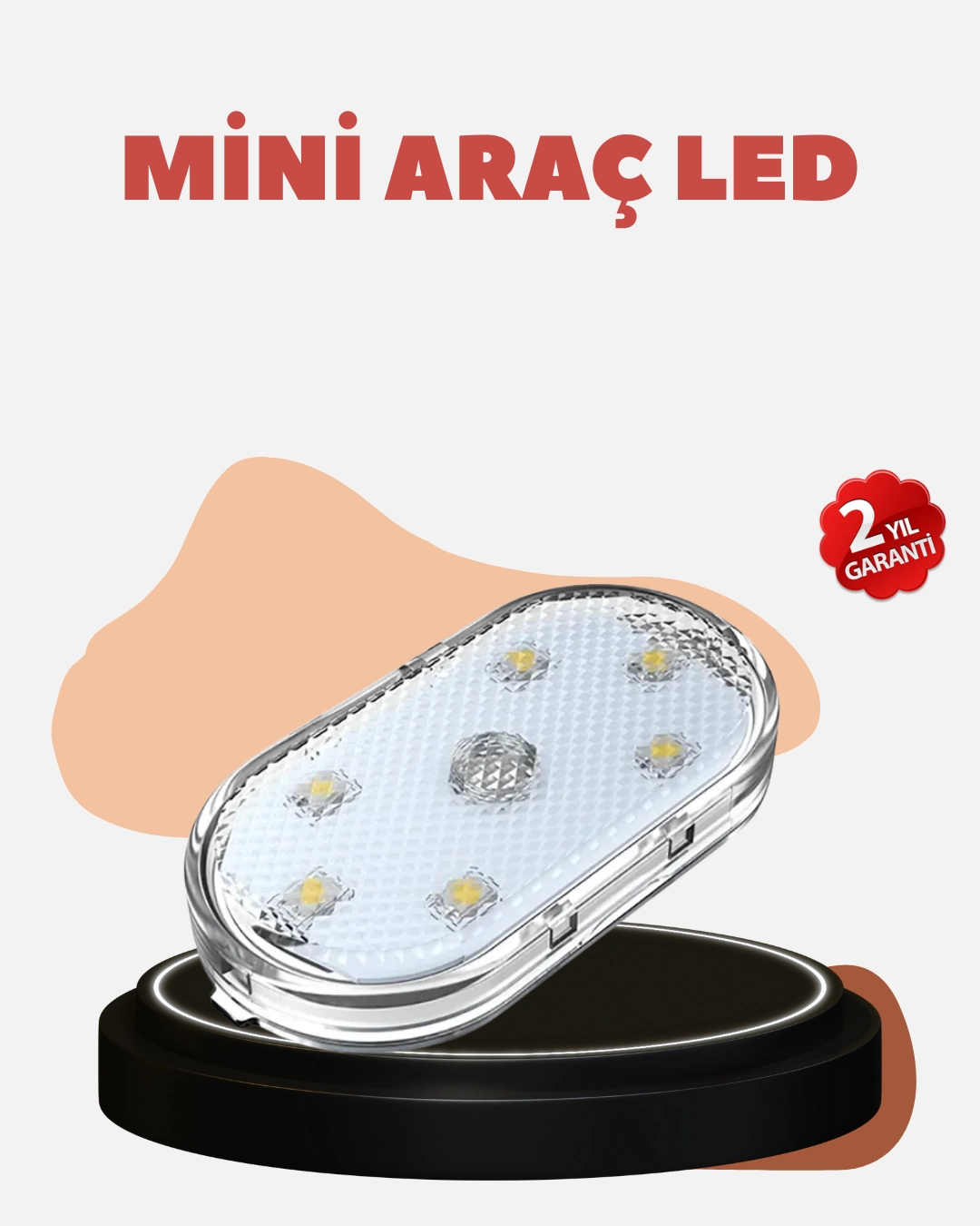 Usb Şarjlı Kablosuz Manyetik Montajlı Mini Led Işık ( Lisinya )