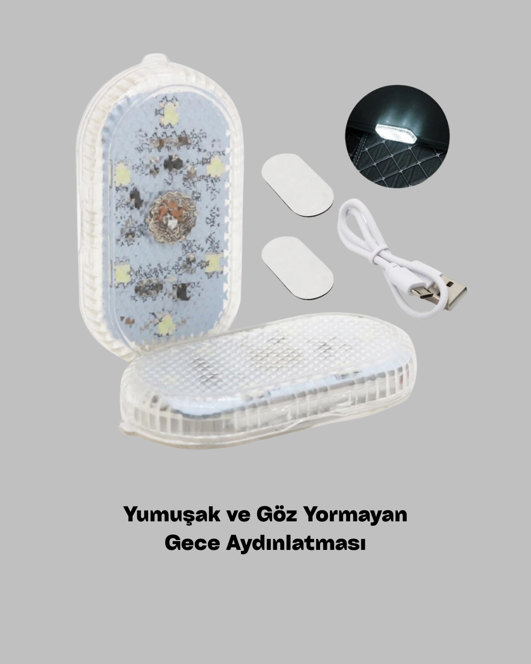 Usb Şarjlı Kablosuz Manyetik Montajlı Mini Led Işık ( Lisinya )