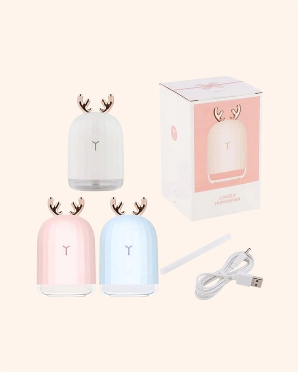 Usb Şarjlı Mini Usb Nemlendirici Led Işıklı Masaüstü Cihaz ( Lisinya )