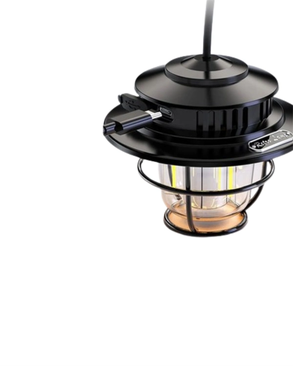 Usb Şarjlı Retro Led Kamp Feneri – 4 Işık Modu, Su Geçirmez, Taşınabilir ( Lisinya )
