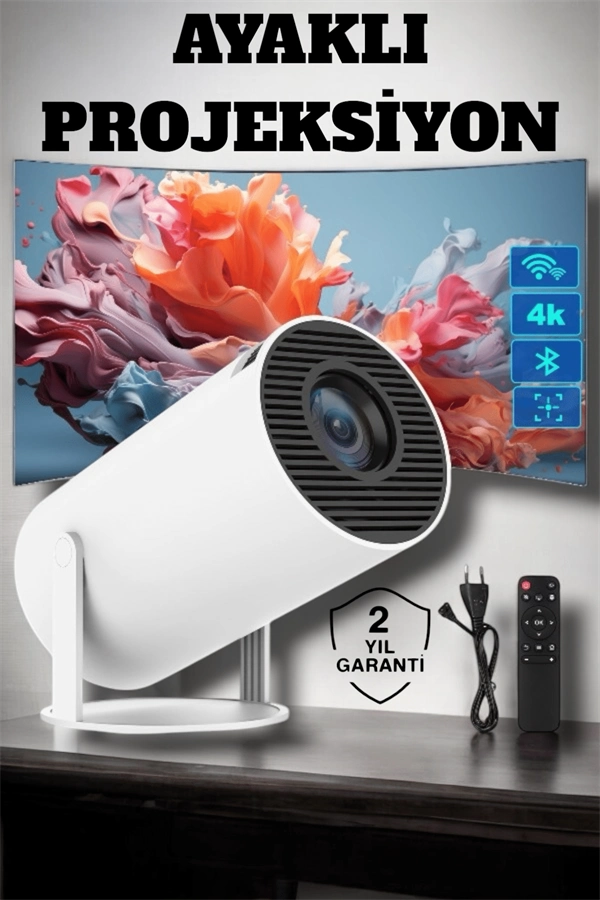 Usb Ve Kablosuz Bağlantı Özellikli 5000 Saat Ampul Ömürlü Projeksiyon ( Lisinya )