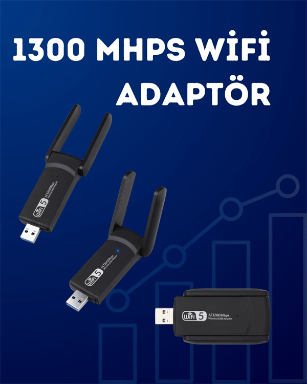 Usb Kablosuz Adaptör – 1200 Mbps Hız ( Lisinya )