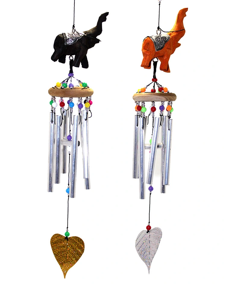 Üstü Ahşap Altı Metal Filli Rüzgar Çanı ( Lisinya ) Üstü Ahşap Altı Metal Filli Rüzgar Çanı ( Lisinya )