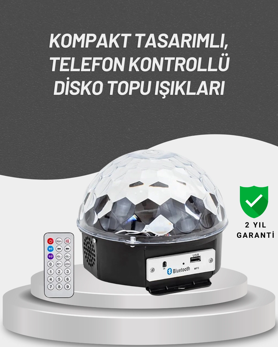 Uzaktan Kumandalı Rgb Led Disko Topu Bluetooth Hoparlörlü ( Lisinya ) Uzaktan Kumandalı Rgb Led Disko Topu Bluetooth Hoparlörlü ( Lisinya )
