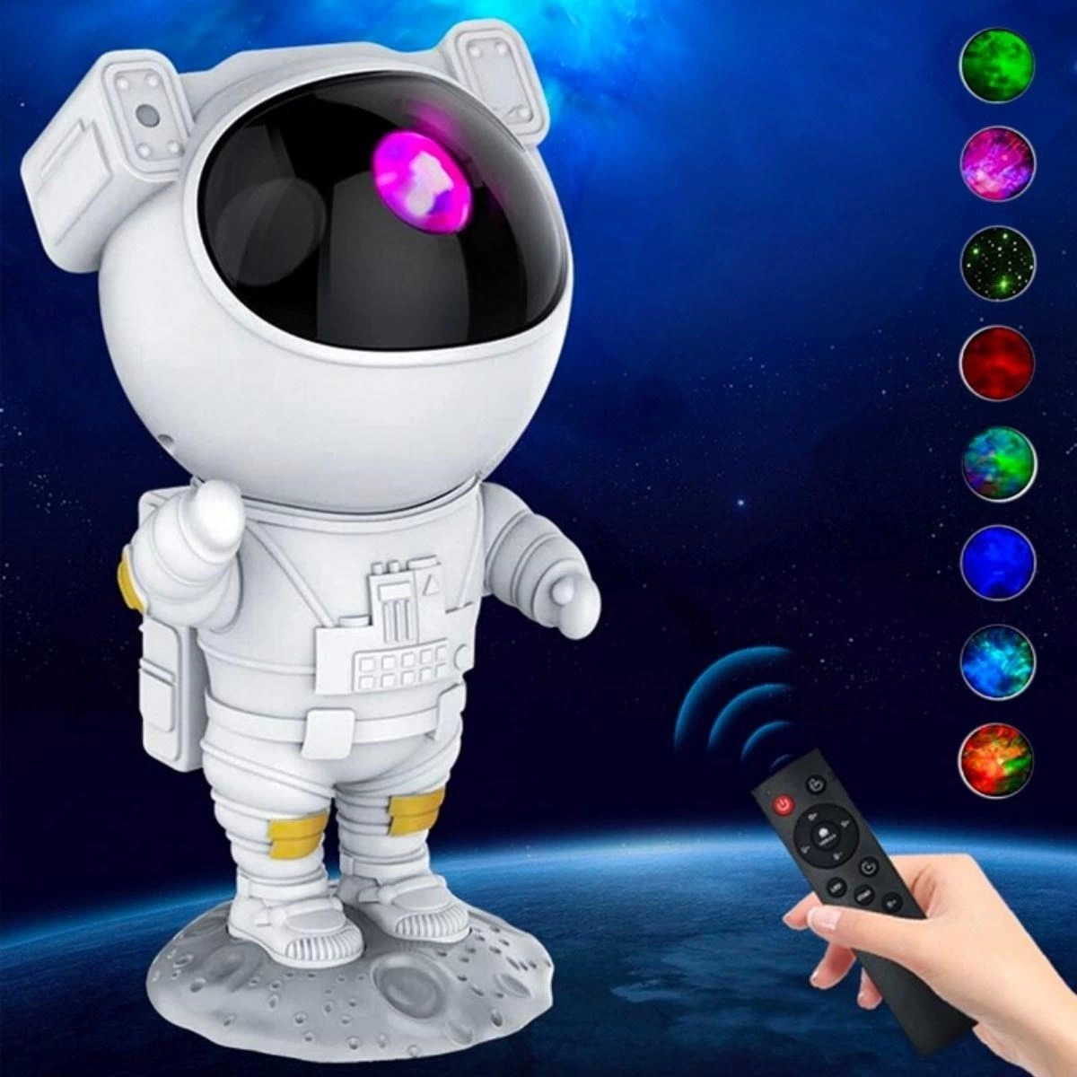 Uzaktan Kumandalı Ve Zamanlayıcılı Farklı Renk Işık Modlu Astronot Projektör Gece Lambası ( Lisinya ) Uzaktan Kumandalı Ve Zamanlayıcılı Farklı Renk Işık Modlu Astronot Projektör Gece Lambası ( Lisinya )