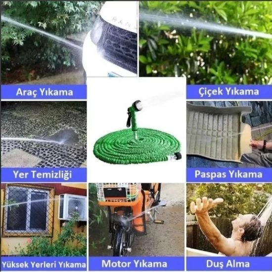 Uzayan Hortum Tabancalı 15 Metre Magic House | Bahçe Sulama İçin Expandable Hose ( Lisinya ) Uzayan Hortum Tabancalı 15 Metre Magic House | Bahçe Sulama İçin Expandable Hose ( Lisinya )