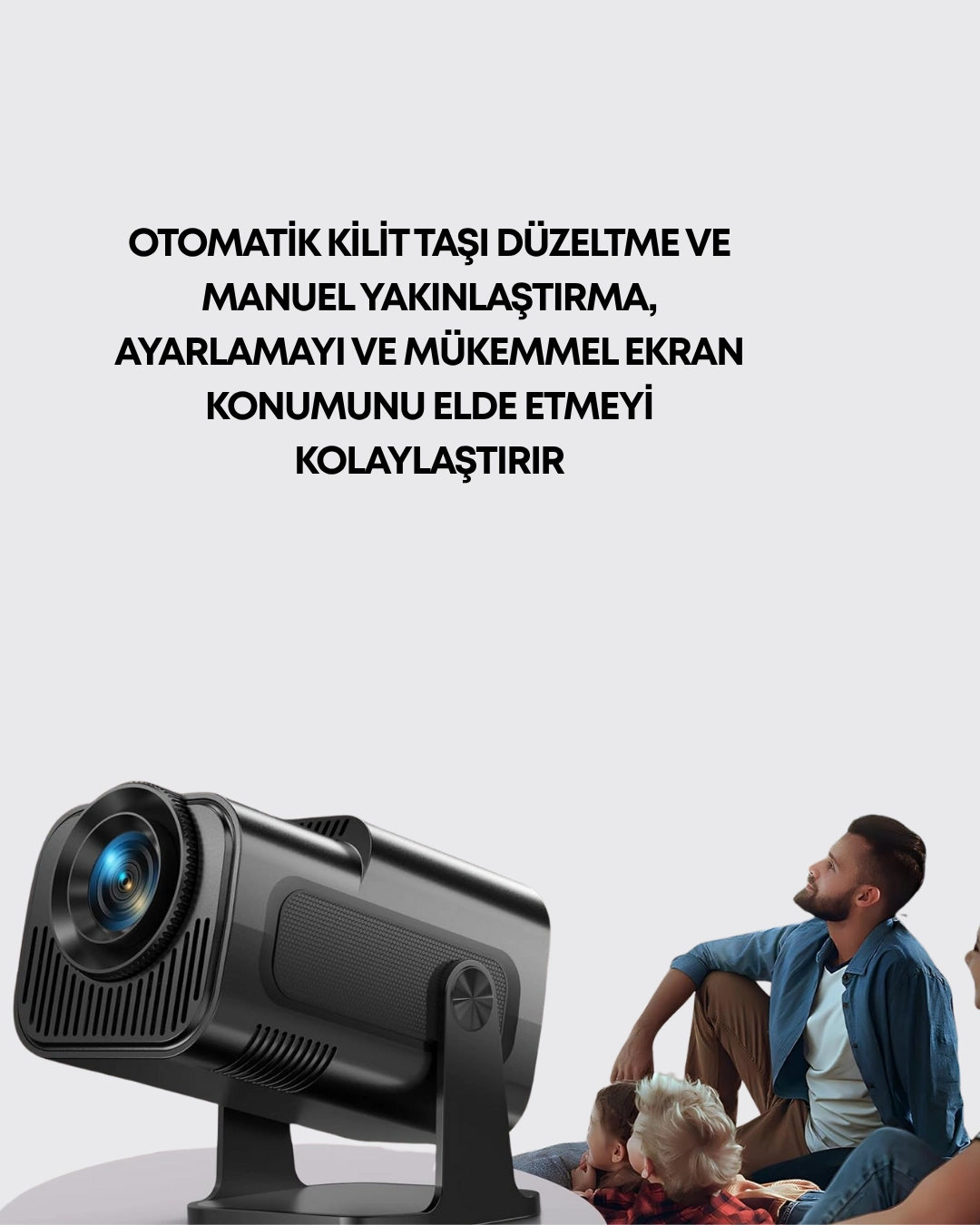 Uzun Ömürlü Lamba Ve Dahili Hoparlörlü Ev Sinema Projektörü ( Lisinya )
