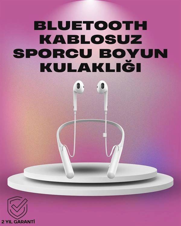Uzun Pil Ömürlü Kablosuz Kulaklık – Boyun Askılı, 100 Saat Kullanım ( Lisinya )