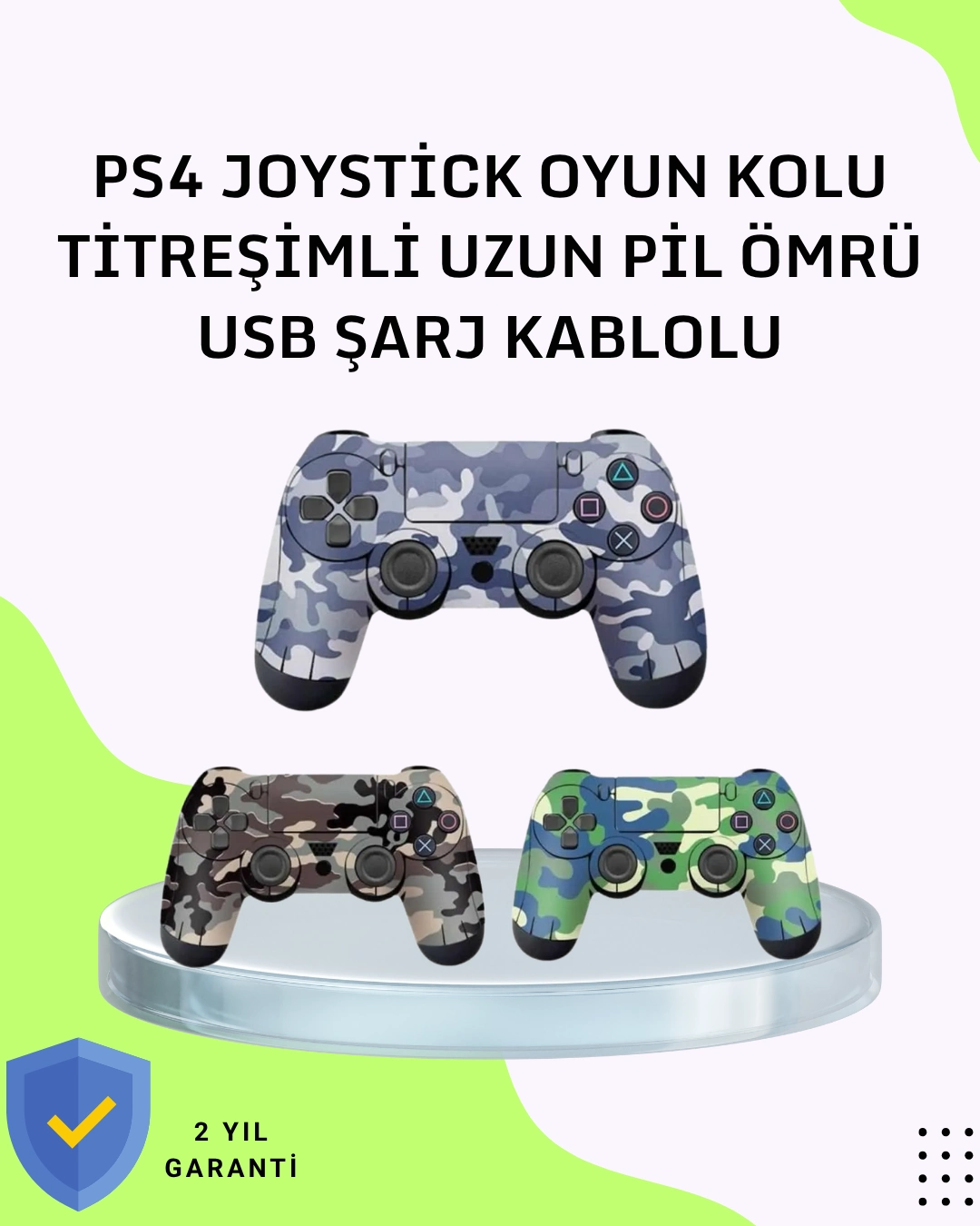 Uzun Pil Ömürlü Oyun Kolu – Usb İle Hızlı Şarj Desteği ( Lisinya )