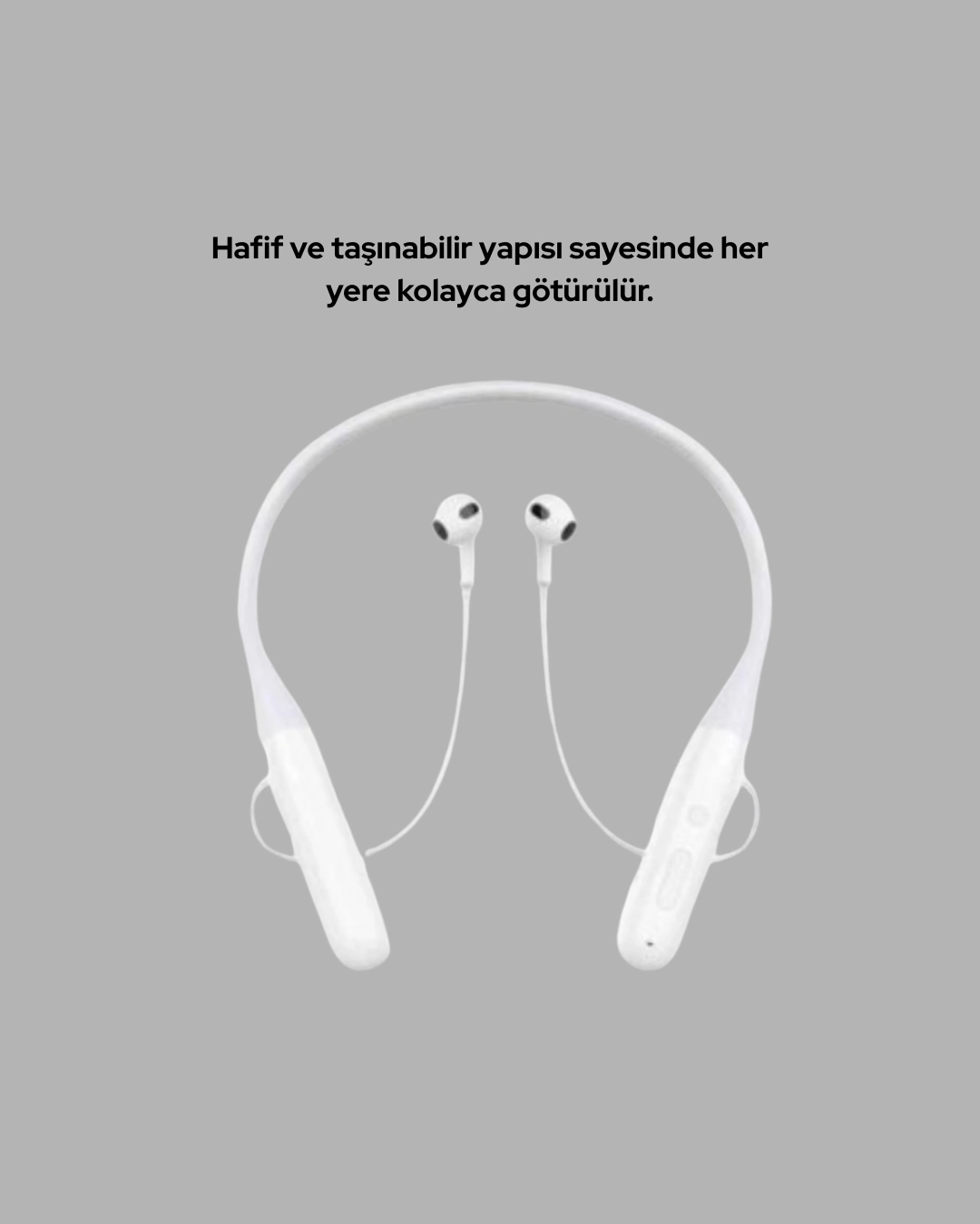 Uzun Süre Dayanıklı Manyetik Başlıklı Bluetooth Kulaklık ( Lisinya )