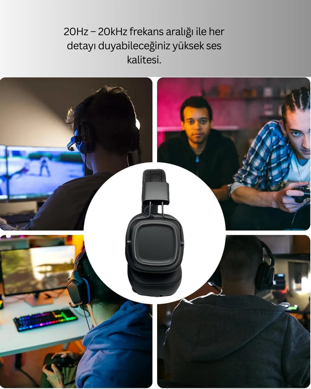 Uzun Süreli Rahat Kullanım İçin Kablosuz Bluetooth Kulaklık ( Lisinya )